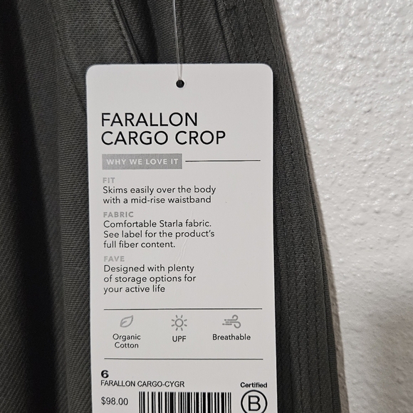 NWT Athleta Farralon  cargo crop size 6 - Picture 4 of 13